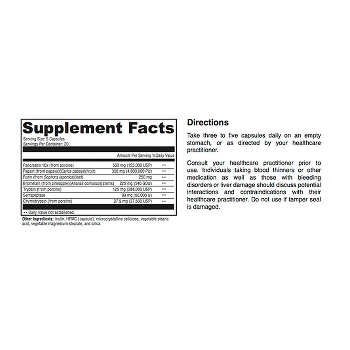 Proteolytic Enzyme Formula