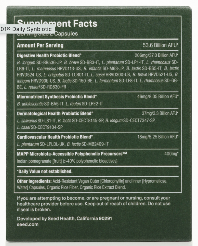 Seed DS-01® Daily Synbiotic