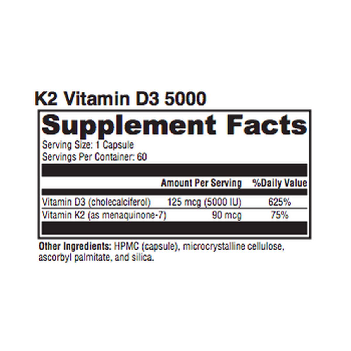 Vitamin D3-K2 5,000